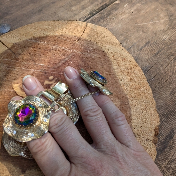 Vintage Judy Lee "Tourmaline" Chunky Bracelet - Picture 8 of 10